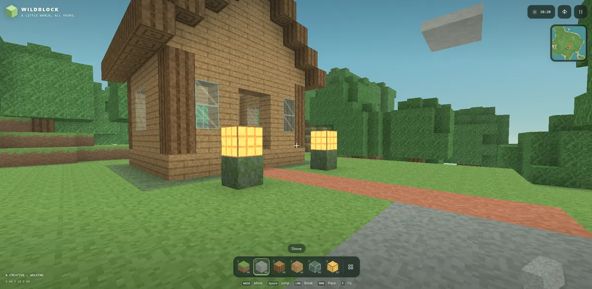 Wildblock original one shot: first person building view