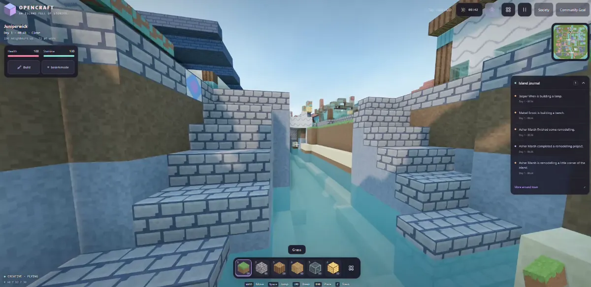 Astra revision: OpenCraft settlement and activity journal