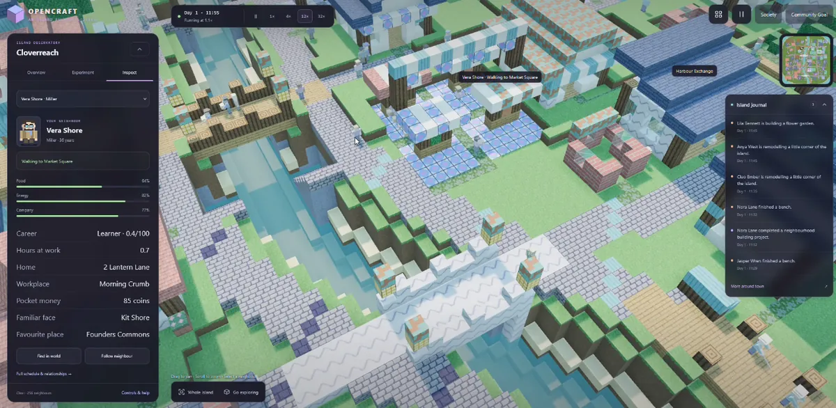 Codex revision: top down settlement view and resident inspector